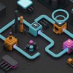 Illustration AI Produktionstraße