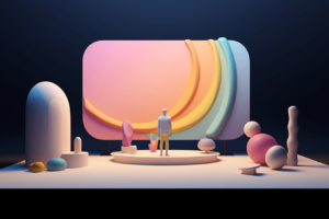3d white clay illustration