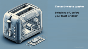 Anti waste Toaster Illustration