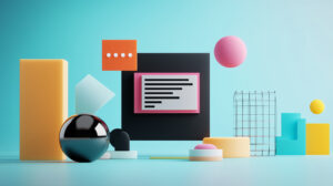 A minimalist 3D digital clay illustration 2