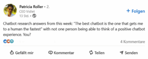 LinkedIn Post von Patricia Roller