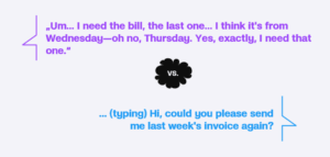 Quote Conversation about an invoice