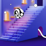 Illustration einer Treppe