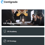 Ausschnitt aus dem Menü der Centigrade Website