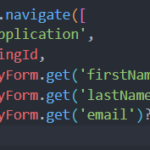 Ausschnitt aus dem JavaScript Code: this.router.navigate