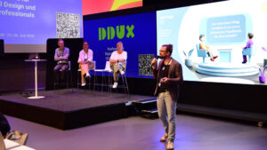 Thomas Immich auf Bühne mit Vortrag bei der DDUX 2025